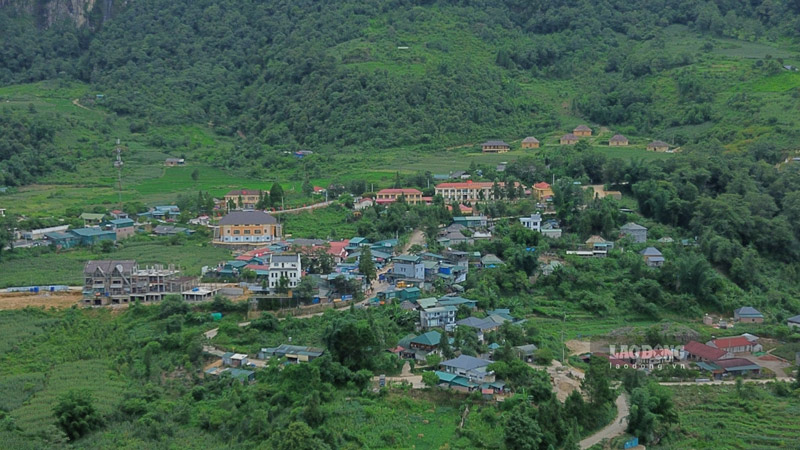 Mot goc trung tam xa bien gioi Y Ty, tinh Lao Cai hien nay. Anh: Dinh Dai