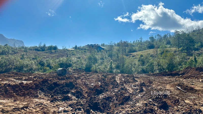 May moc cong suat lon duoc huy dong de giai phong mat bang. Anh: Dinh Dai