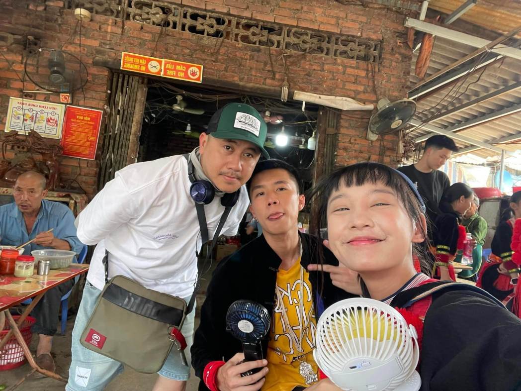 Dao dien Do Thanh Son va 2 dien vien Long Vu, Thu Ha. Anh: FBNV