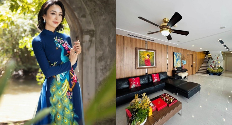 Miss Ngoc Diem decorates her home. Photo: Character provided