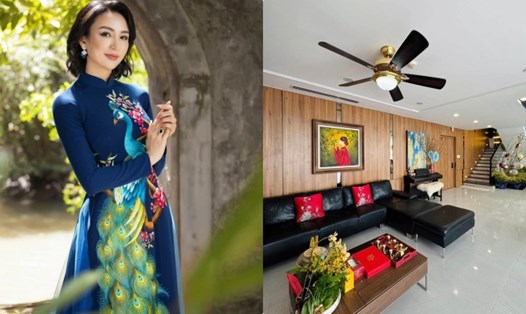Hoa hậu Ngọc Diễm trang trí không gian tổ ấm. Ảnh: Nhân vật cung cấp