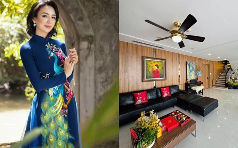 Miss Ngoc Diem decorates her home. Photo: Character provided