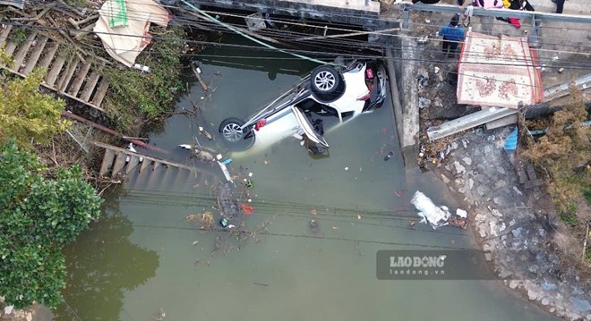 Accident scene in Nam Dinh. Photo: Ha Vi