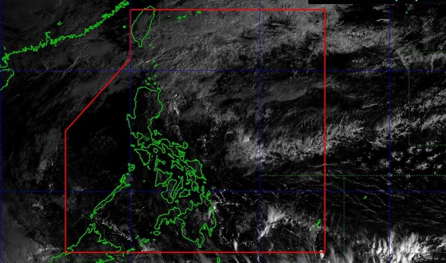 Khong co ap thap nao xuat hien gan Philippines tinh den ngay 1.2.2025. Anh: PAGASA