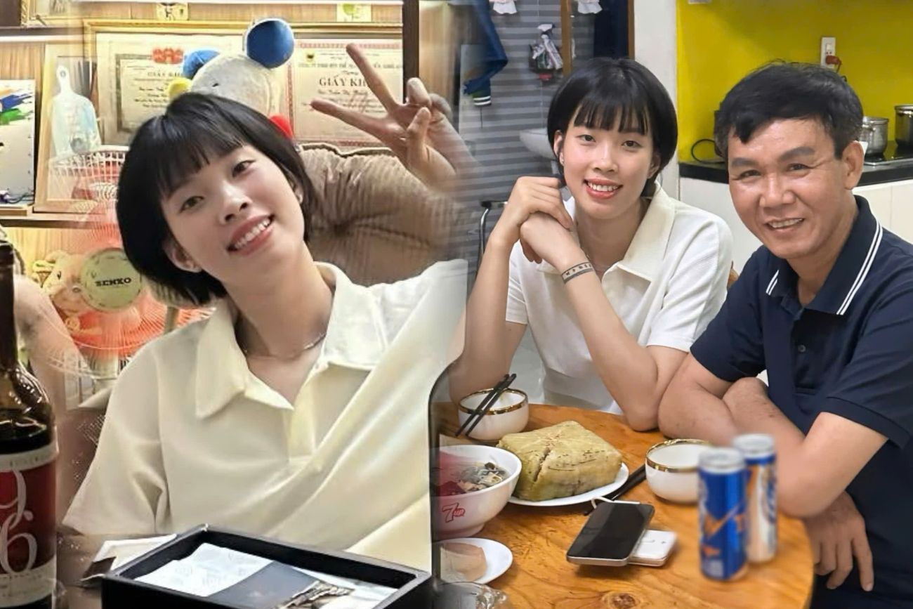 Thanh Thuy celebrates Tet late with her family. Photo: FC Tran Thi Thanh Thuy