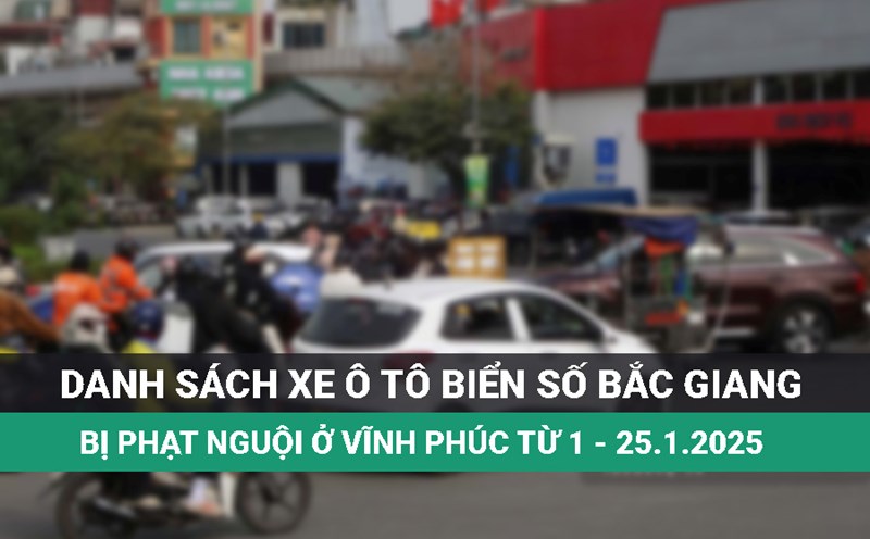 The owner of the car with Bac Giang license plate below went to the police to handle the fine