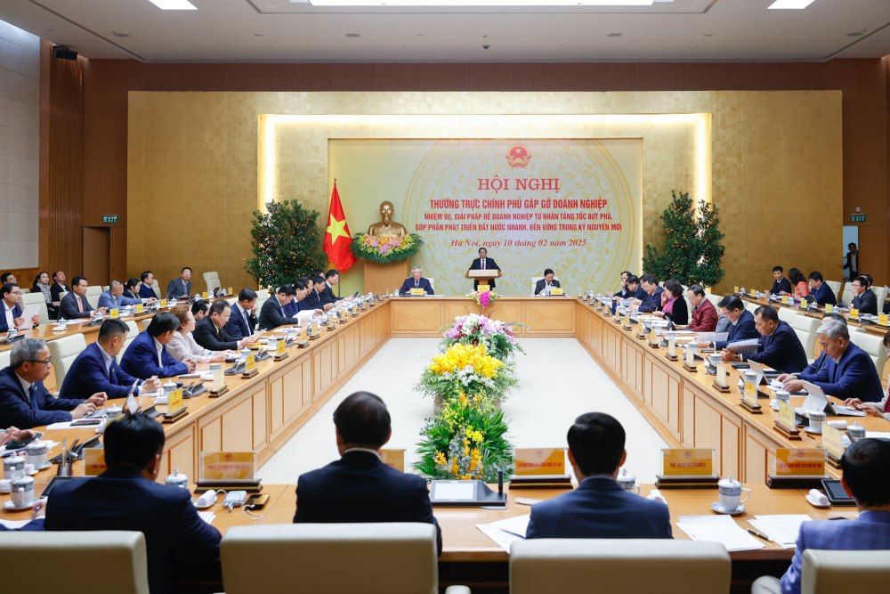 Hoi nghi Thuong truc Chinh phu gap go doanh nghiep. Photo VGP/Nhat Bac