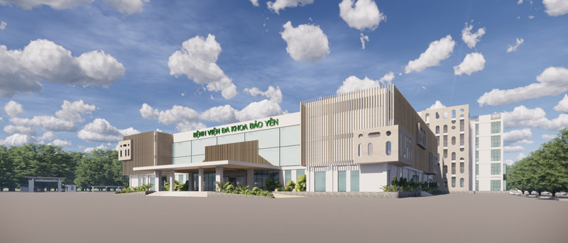 Perspective of the new hospital after completion. Photo: Bao Yen General Hospital