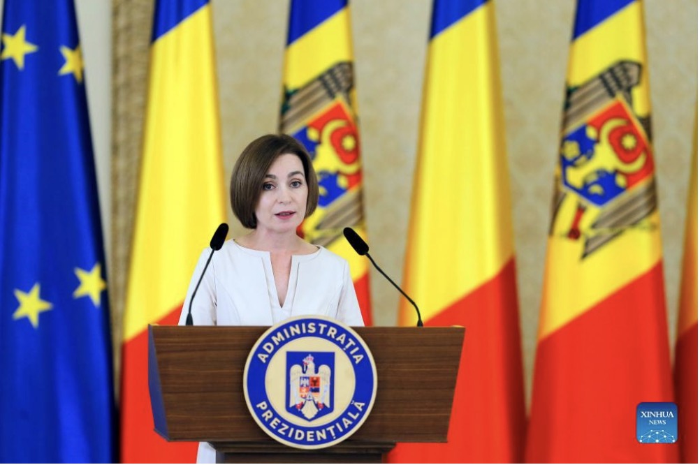 Moldova Moldova Sandu said that Transnistria could receive Russian gas in a way like Slovakia - through a gas pipeline in Türkiye. Photo: Xinhua