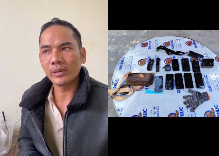 Hien object and some stealing exhibits. Photo: Ha Tinh Police