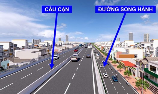 Phối cảnh đường trên cao 4 làn xe trên Quốc lộ 13 (TPHCM). Ảnh: Sở GTVT TPHCM