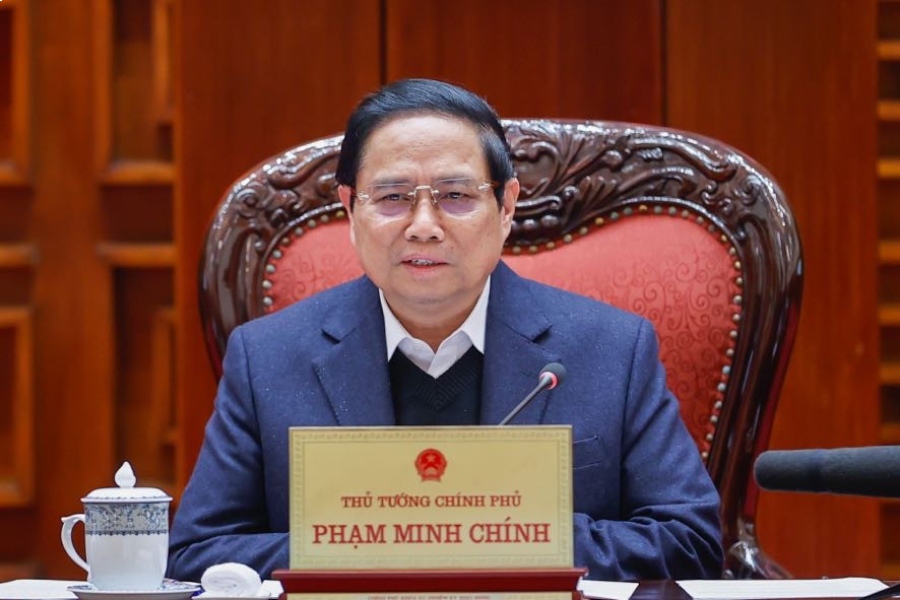 Member of the Politburo and Prime Minister Pham Minh Chinh chaired the meeting on the Scheme of arranging the system of inspection agencies, compact, strong, performance, effective and effective. Photo: VGP/Nhat Bac