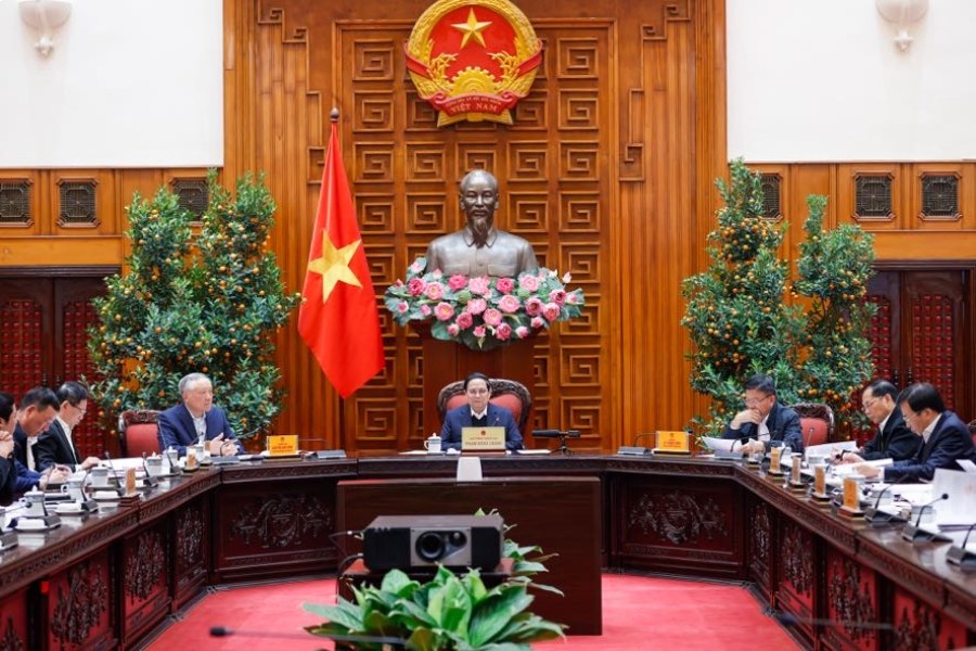 The 11th meeting of the Steering Committee for Streamlining the Government's apparatus on February 10. Photo: VGP