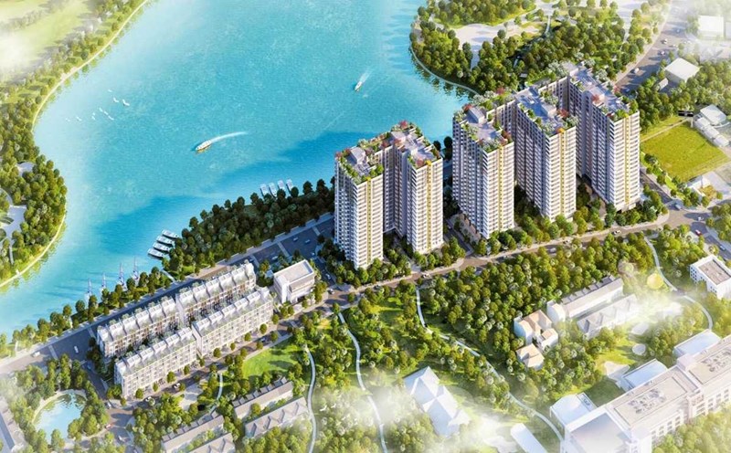 Perspective of a project of Him Lam Joint Stock Company at the prime land of Long Bien district. Photo: Him Lam