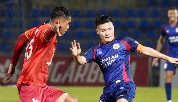 Hanoi police divided the point before Hong Linh Ha Tinh in the 12th round of V.League 2024-2025. Photo: CAHN FC