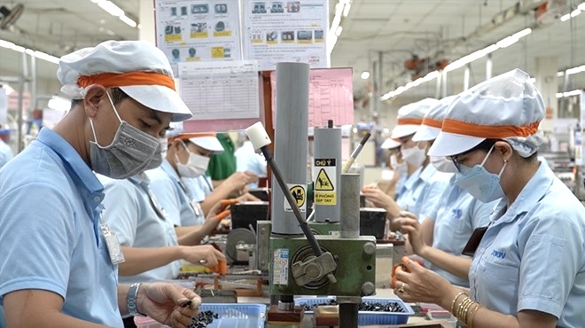 More than 600 workers in enterprises in Dong Nai admitted to military service. Artwork: Workers at an enterprise in Bien Hoa City (Dong Nai)