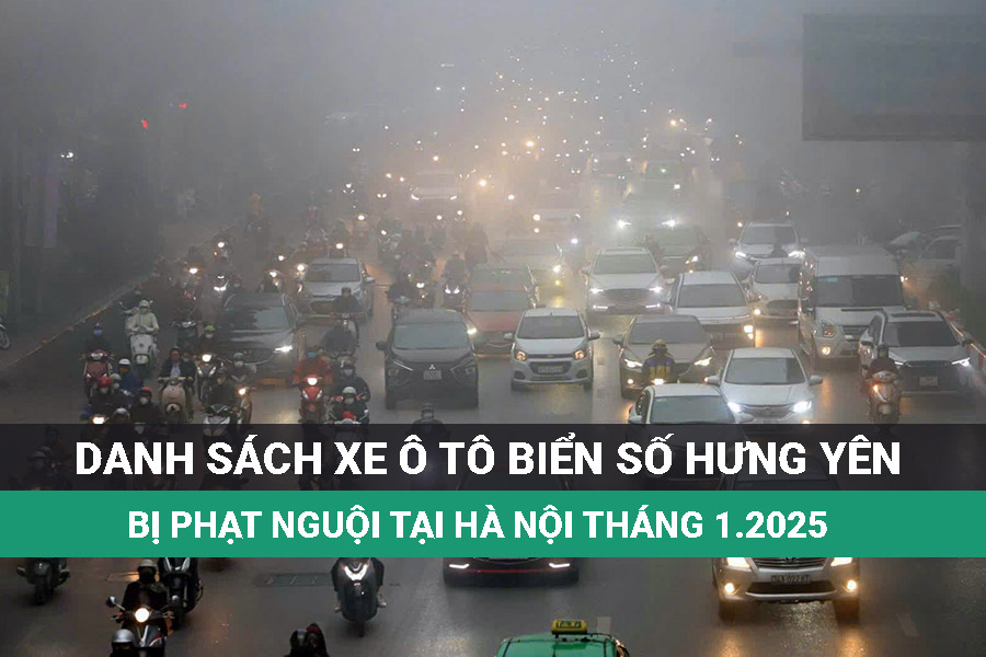15 Hung Yen beach cars were punished in Hanoi in January 2025