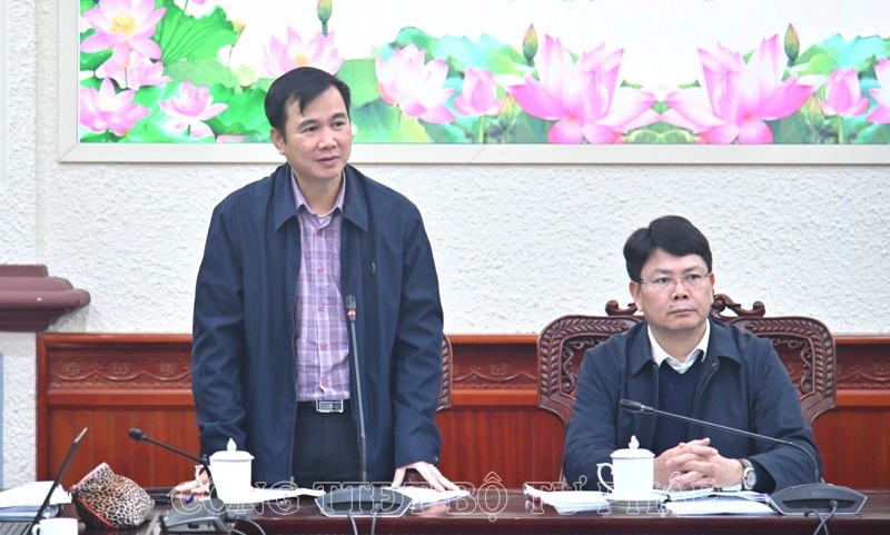 Deputy Minister of Science and Technology Bui The Duy (standing). Photo: Ministry of Justice