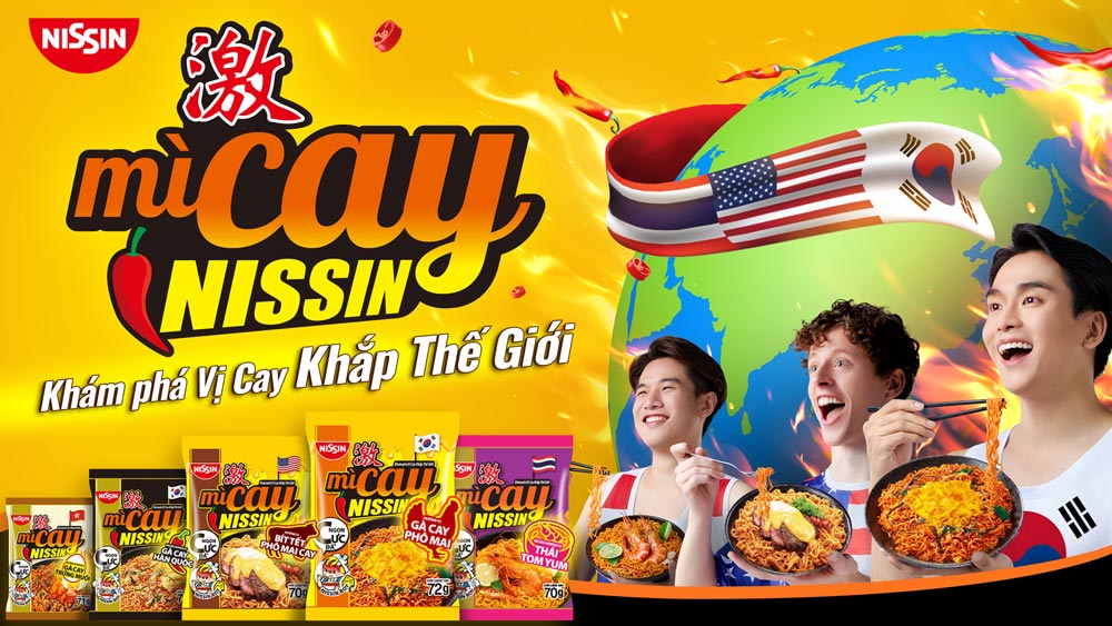 Positioning the new brand of Nissin spicy noodles - "spicy around the world". Photo: Enterprise provided