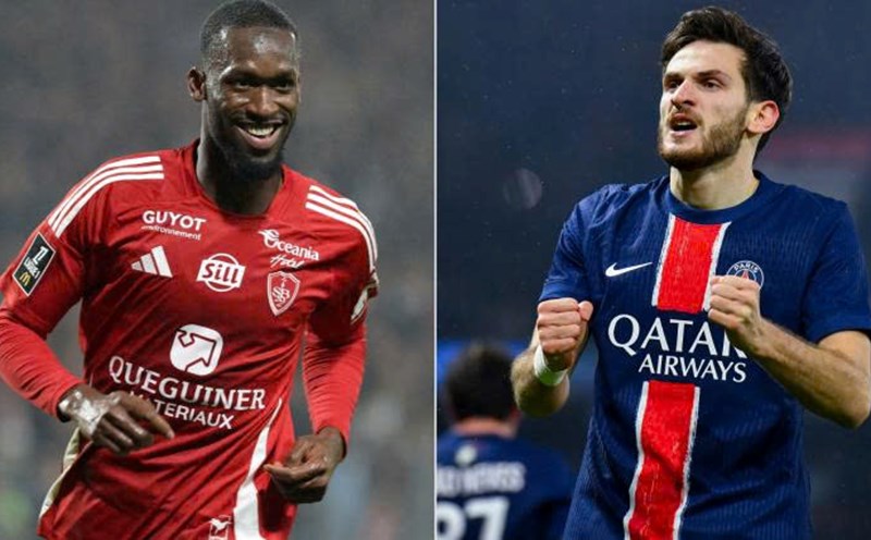 Brest faced with PSG in the Champions League. Photo: Sporting News