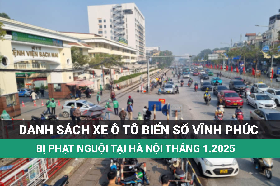 The list of Vinh Phuc sea cars was punished in Hanoi in January 2025