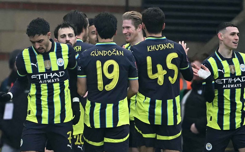 Man City has just won quite hard against Leyton at the FA Cup. Photo: AFP