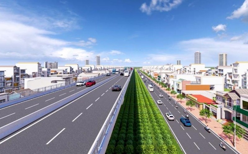 Perspective of 4 lanes on Nguyen Huu Tho street. Photo: Department of Transport of Ho Chi Minh City