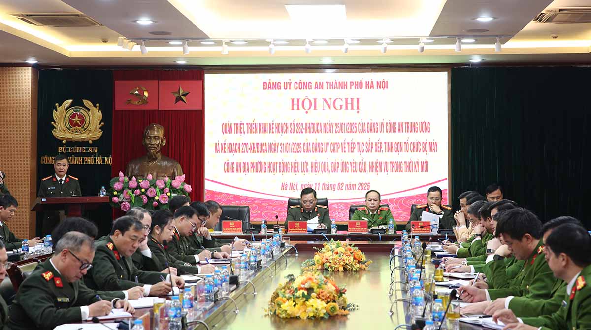 Panoramic conference. Photo: Hanoi Police