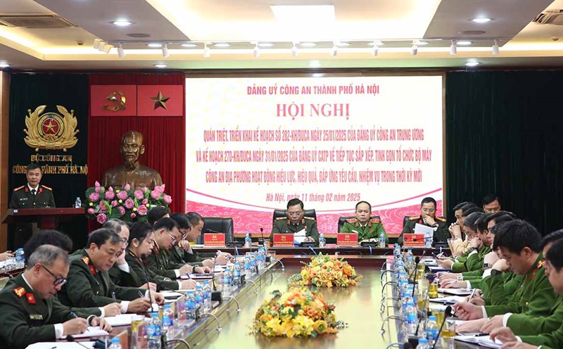 Panoramic conference. Photo: Hanoi Police