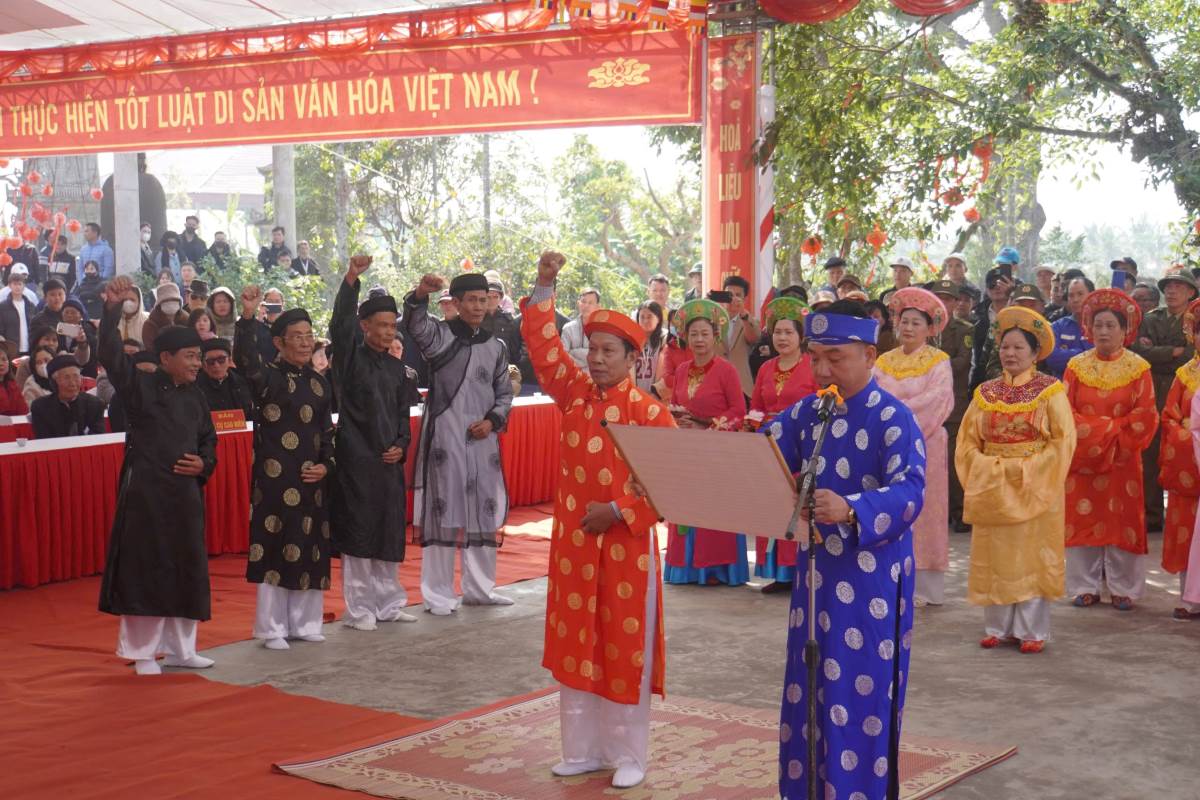 Important rituals at Minh The festival (Kien Thuy, Hai Phong). Photo: Tuan Anh