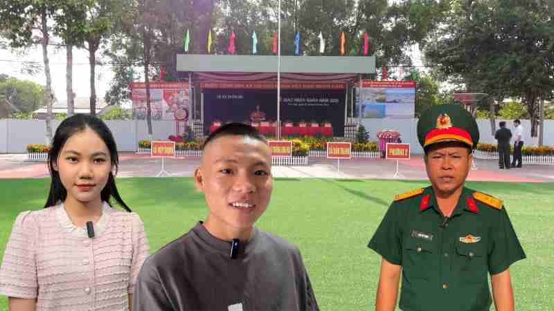 Students reserve learning and rookie female enlistment in 2025. Photo: Hoang Loc