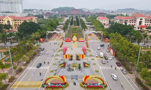 Đường Lý Thái Tổ (TP Bắc Ninh). Ảnh: Vân Trường