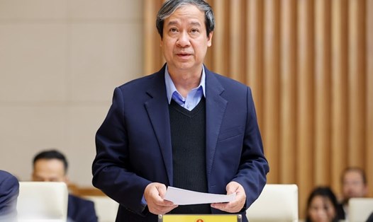 Bộ trưởng Nguyễn Kim Sơn nhấn mạnh việc triển khai Chương trình đào tạo nhân lực ngành công nghiệp bán dẫn. Ảnh: VGP/Nhật Bắc