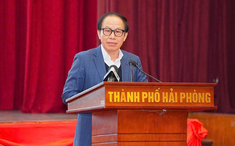 Hai Phong City Party Secretary Le Tien Chau concludes the plan to streamline the city government apparatus. Photo: Dam Thanh
