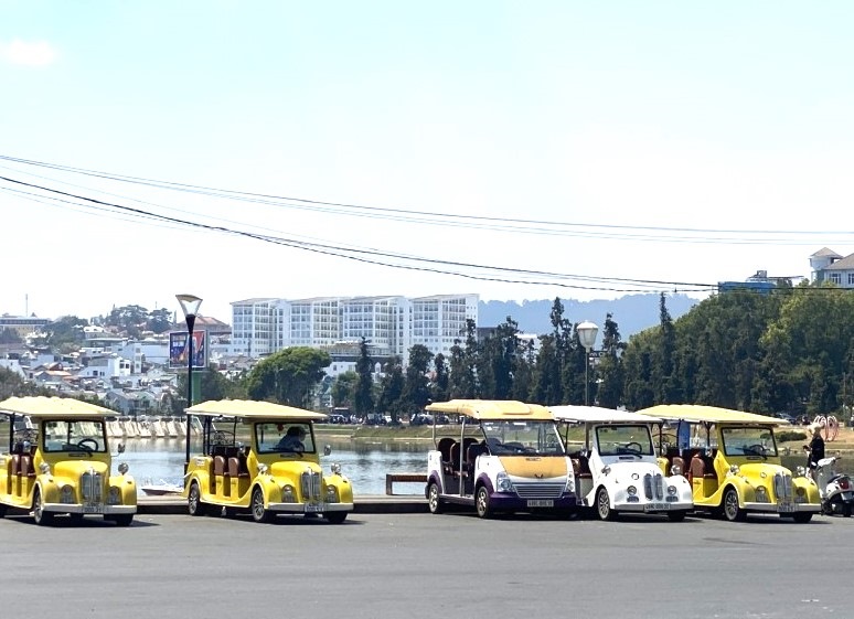 Electric passenger cars around Da Lat will stop operating after February 15, 2025. Photo: Mai Phuong