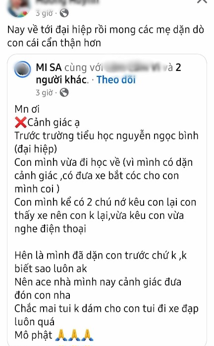 Mạng xã hội lan truyền tin thất thiệt về bắt cóc trẻ em trước công trường ở Quảng Nam. Ảnh: chụp màn hình