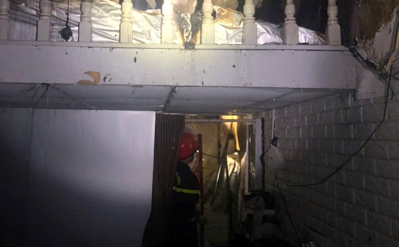 Scene of a house fire on To Hieu Street. Photo: Hai Phong Police