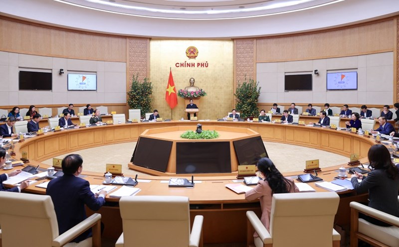 Government members attend the regular Government meeting in January 2025. Photo: Nhat Bac