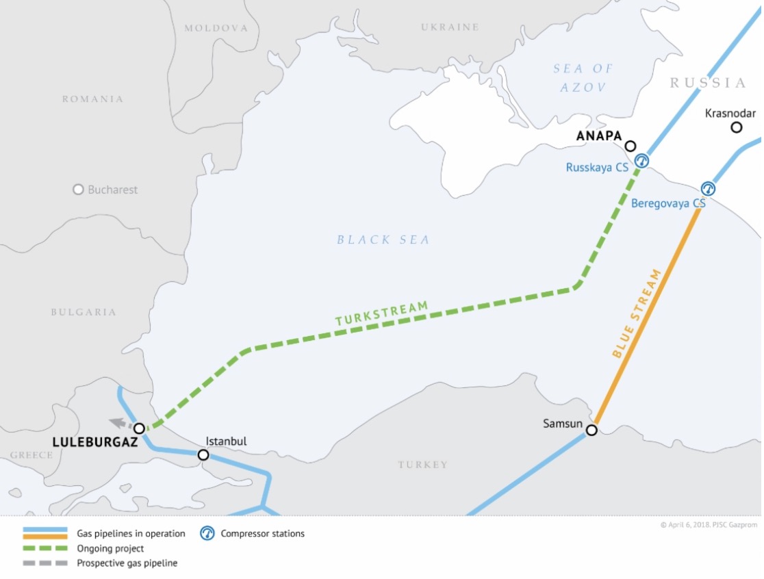 Ban do duong ong dan khi TurkStream. Anh: Gazprom