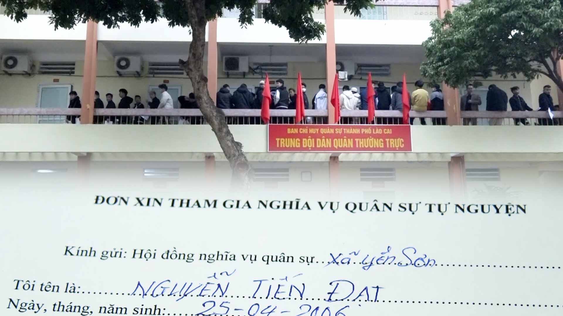 Volunteer steps to join the army