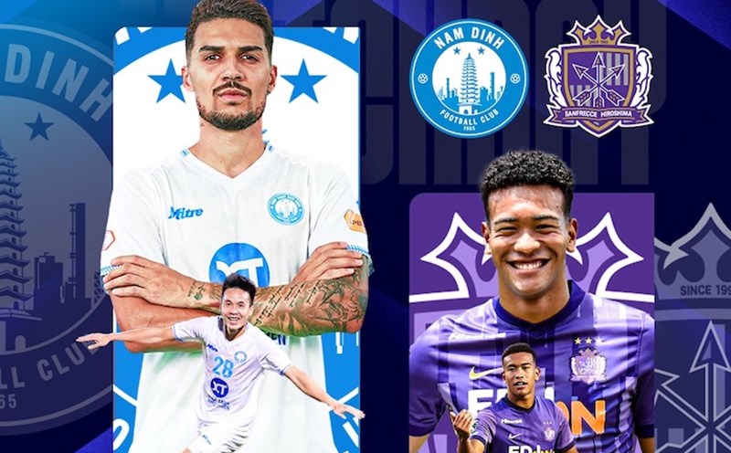 Nam Dinh meets Sanfrecce Hiroshima in the 1/8 round of the AFC Champions League 2024-2025. Photo: FPT Play