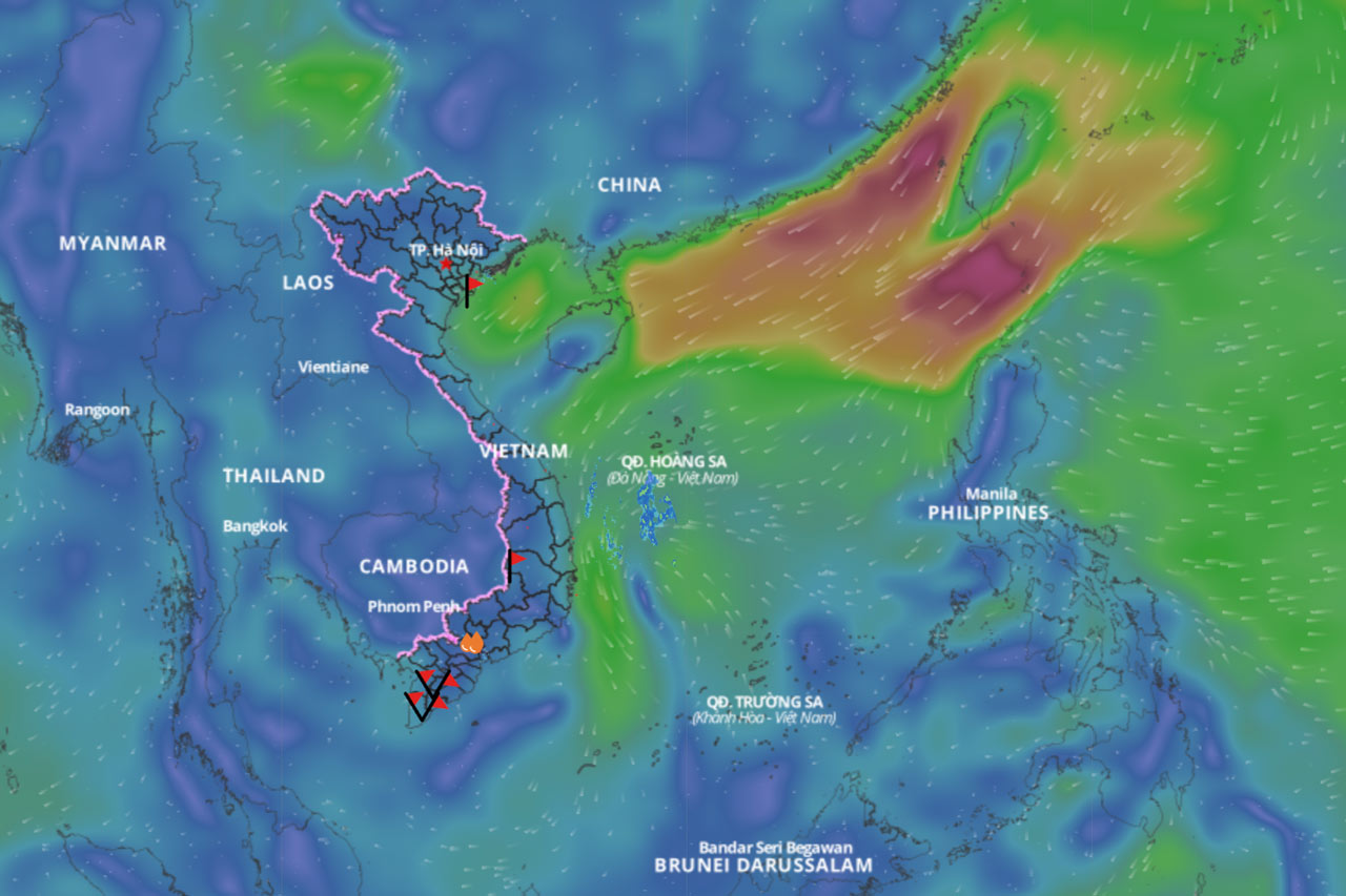 Latest forecast of the path of the first tropical depression in 2025