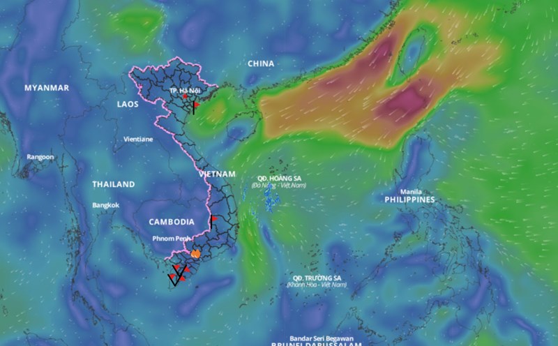 Latest forecast of the path of the first tropical depression in 2025