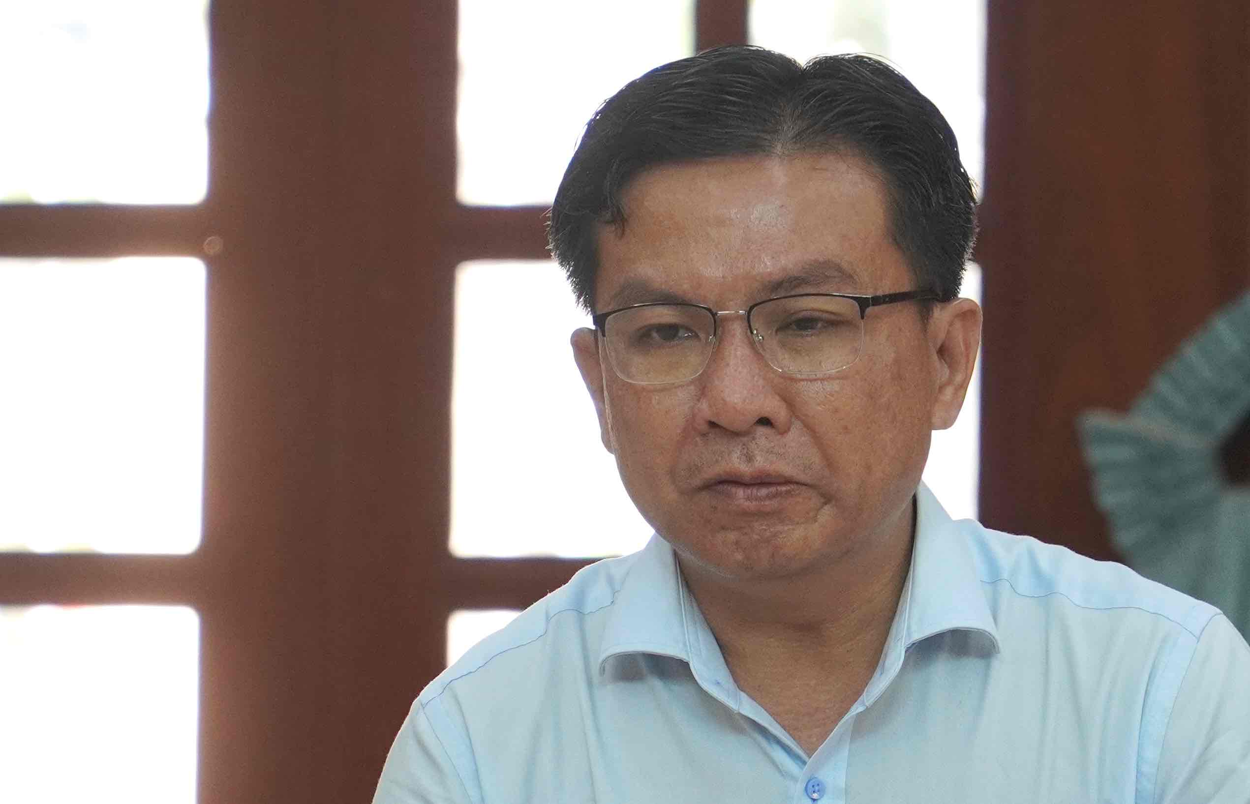 Mr. Le Van Tiep - Chairman of Long Thanh District People's Committee at a key project meeting in April 2024. Photo: Minh Chau