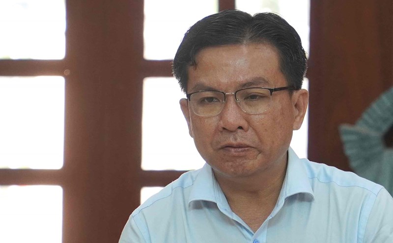 Mr. Le Van Tiep - Chairman of Long Thanh District People's Committee at a key project meeting in April 2024. Photo: Minh Chau