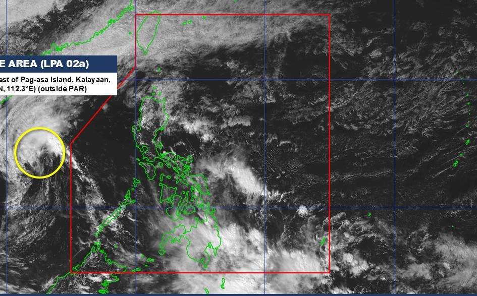 The tropical depression in the East Sea is unlikely to strengthen into a storm in the next 24 hours. Photo: PAGASA