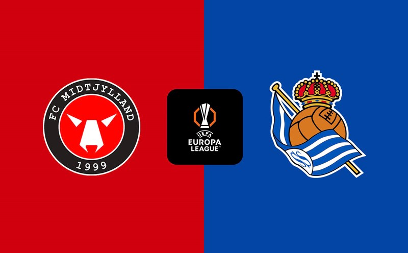 Midtjylland face Real Sociedad in the Europa League. Photo: DAZN