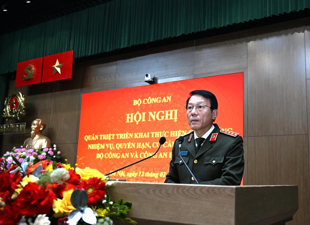 Minister of Public Security Luong Tam Quang chaired the Conference. Photo: Ministry of Public Security