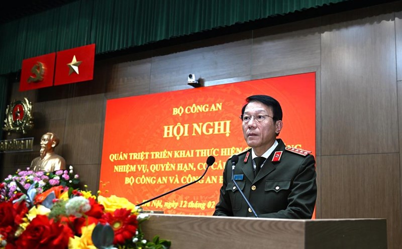 Minister of Public Security Luong Tam Quang chaired the Conference. Photo: Ministry of Public Security