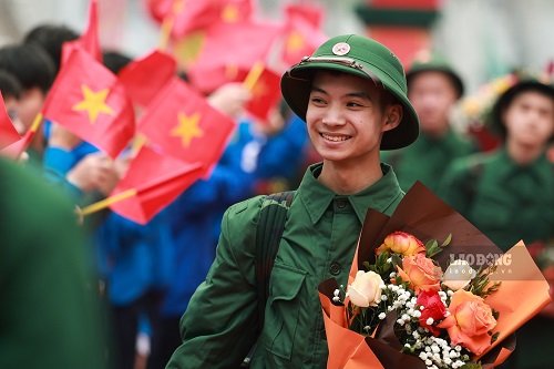 Hanoi youth excitedly leave for military service. Photo: Hai Nguyen
